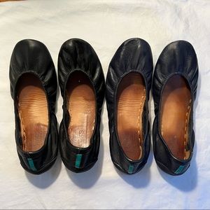 Two pairs of Tieks! Navy and Black size 8